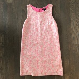 H&M pink/cream babydoll dress with lace overlay